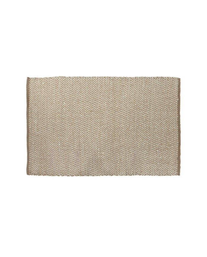 Tappeto Home ESPRIT Bianco Naturale 120 x 1 x 180 cm