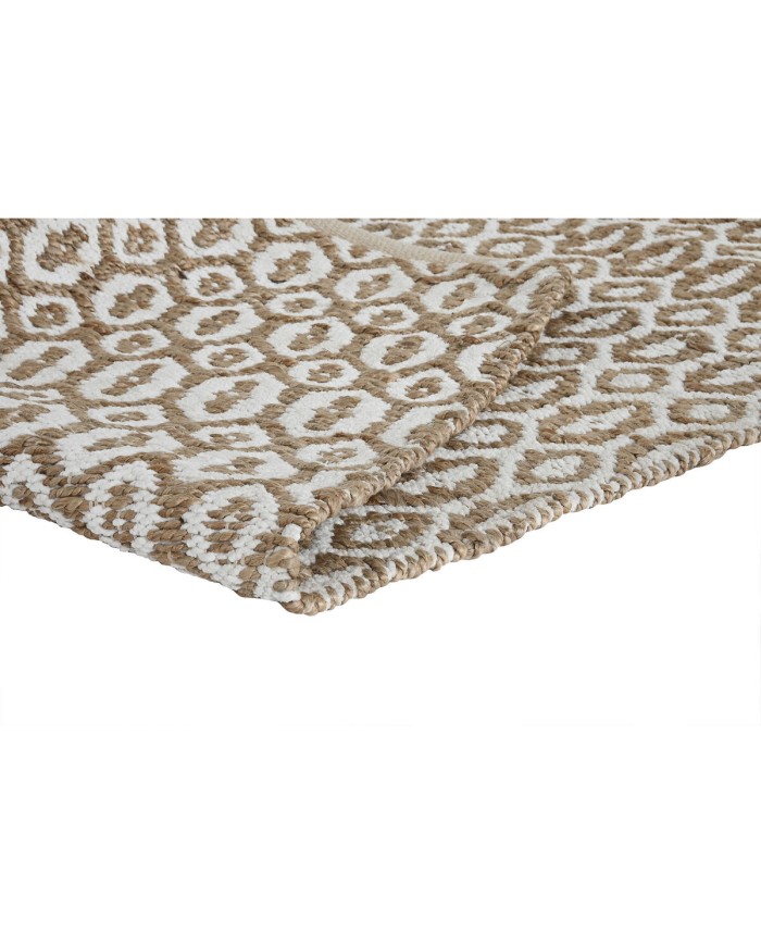 Tappeto Home ESPRIT Bianco Marrone Boho 75 x 175 cm