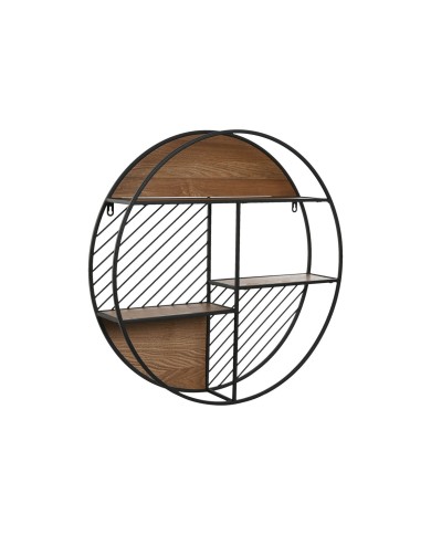 Scaffale Home ESPRIT Nero Naturale Metallo Legno MDF 60 x 12 x 60 cm Da muro Scaffale Home ESPRIT Nero Naturale Metallo Legno MDF 60 x 12 x 60 cm Da muro