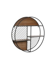 Scaffale Home ESPRIT Nero Naturale Metallo Legno MDF 58 x 10,5 x 28 cm Da muro Scaffale Home ESPRIT Nero Naturale Metallo Legno MDF 58 x 10,5 x 28 cm Da muro