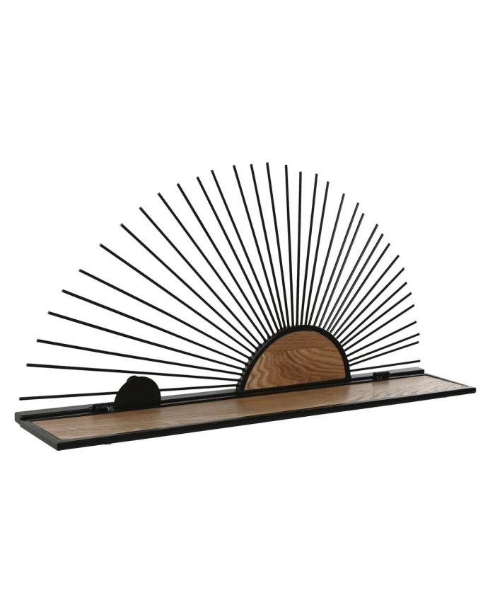 Scaffale Home ESPRIT Nero Naturale Metallo Legno MDF 58 x 10,5 x 28 cm Da muro Scaffale Home ESPRIT Nero Naturale Metallo Legno MDF 58 x 10,5 x 28 cm Da muro