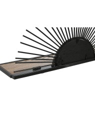 Scaffale Home ESPRIT Nero Naturale Metallo Legno MDF 58 x 10,5 x 28 cm Da muro Scaffale Home ESPRIT Nero Naturale Metallo Legno MDF 58 x 10,5 x 28 cm Da muro