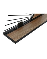 Scaffale Home ESPRIT Nero Naturale Metallo Legno MDF 58 x 10,5 x 28 cm Da muro Scaffale Home ESPRIT Nero Naturale Metallo Legno MDF 58 x 10,5 x 28 cm Da muro