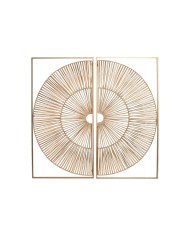 Statua Decorativa Home ESPRIT Dorato Cerchi 20 x 7,6 x 47 cm Statua Decorativa Home ESPRIT Dorato Cerchi 20 x 7,6 x 47 cm