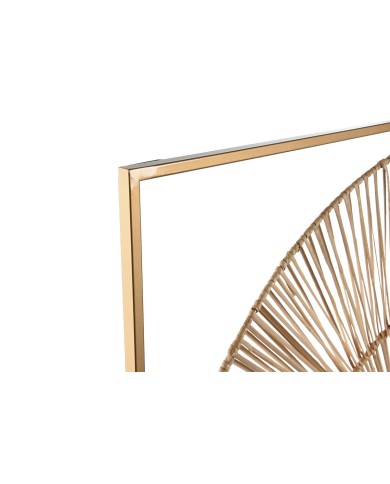 Decorazione da Parete Home ESPRIT Dorato Naturale 50 x 2 x 100 cm (2 Pezzi)
