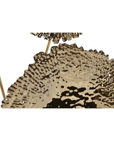 Decorazione da Parete Home ESPRIT Dorato Fiore 50 x 5 x 50 cm