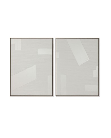 Quadro Home ESPRIT Bianco Moderno 75 x 4 x 100 cm (2 Unità)