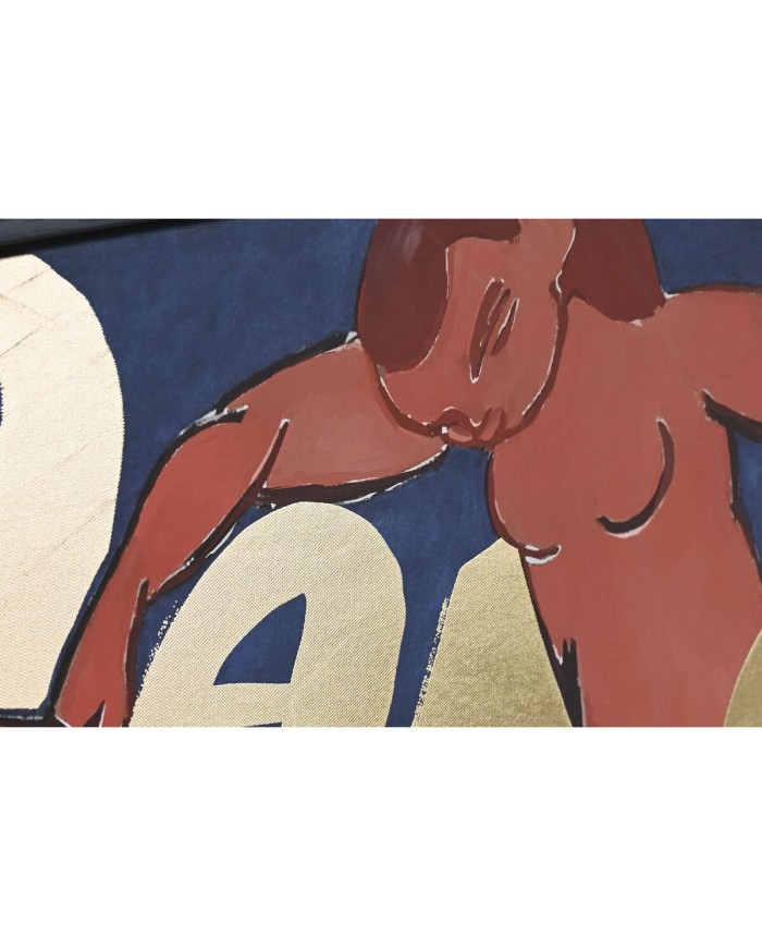 Quadro Home ESPRIT Azzurro Verde Dorato Moderno 140 x 4 x 100 cm Quadro Home ESPRIT Azzurro Verde Dorato Moderno 140 x 4 x 100 cm