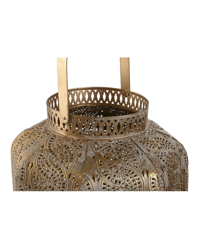 Set di Portacandele Home ESPRIT Dorato Metallo 25 x 25 x 40 cm