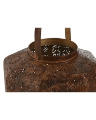 Set di Portacandele Home ESPRIT Marrone Dorato Metallo 26 x 26 x 38,5 cm