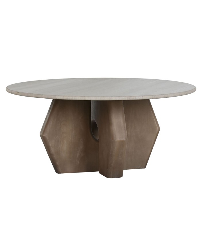 Tavolino da Caffè Home ESPRIT Marrone Beige 91 x 91 x 40 cm Tavolino da Caffè Home ESPRIT Marrone Beige 91 x 91 x 40 cm