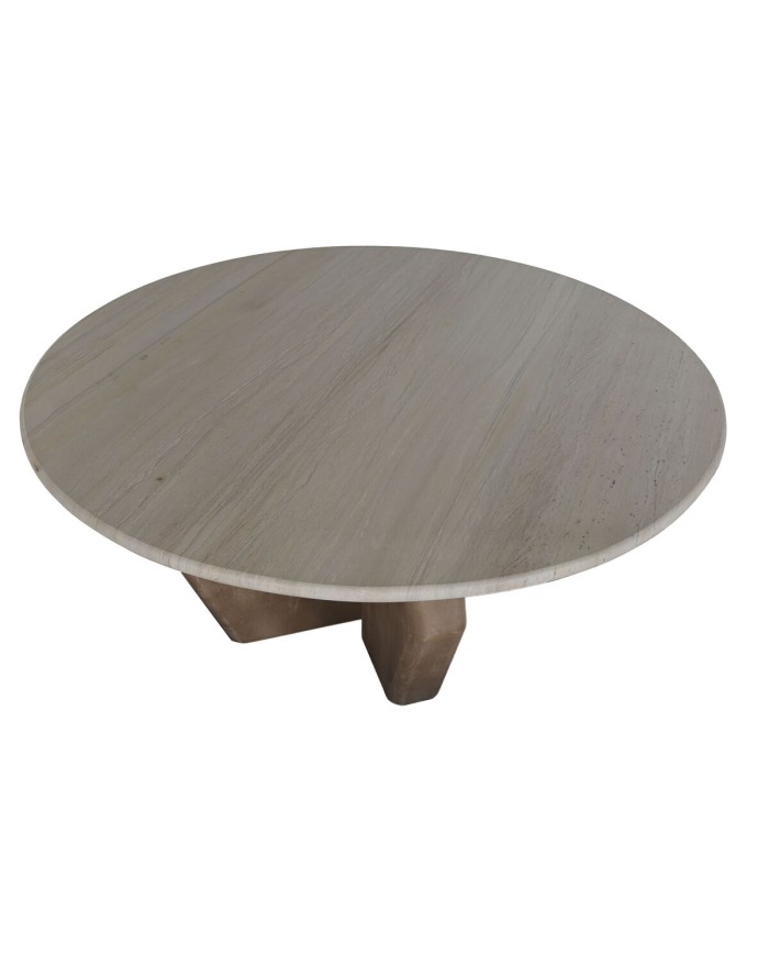 Tavolino da Caffè Home ESPRIT Marrone Beige 91 x 91 x 40 cm Tavolino da Caffè Home ESPRIT Marrone Beige 91 x 91 x 40 cm