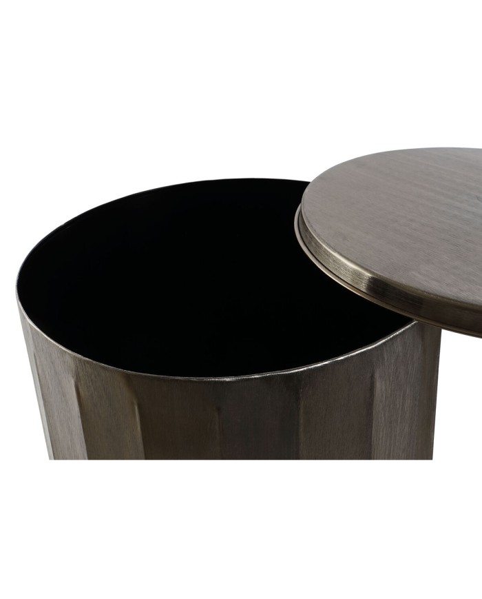 Set di 2 tavoli Home ESPRIT Dorato Metallo 42 x 42 x 52 cm