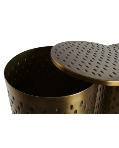Set di 2 tavoli Home ESPRIT Dorato Metallo 43 x 43 x 54 cm