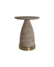 Tavolo aggiuntivo Home ESPRIT Bianco Dorato Legno Metallo 41 x 41 x 53 cm