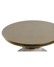 Tavolo aggiuntivo Home ESPRIT Bianco Dorato Legno Metallo 41 x 41 x 53 cm