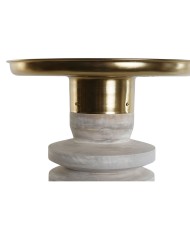 Tavolo aggiuntivo Home ESPRIT Bianco Dorato Legno Metallo 41 x 41 x 53 cm