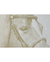 Quadro Home ESPRIT Beige Dorato Porporina Cavallo 103 x 4,5 x 103 cm (2 Unità)