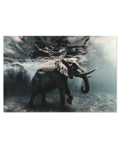 Quadro Home ESPRIT Azzurro Grigio Stampato 150 x 4 x 100 cm