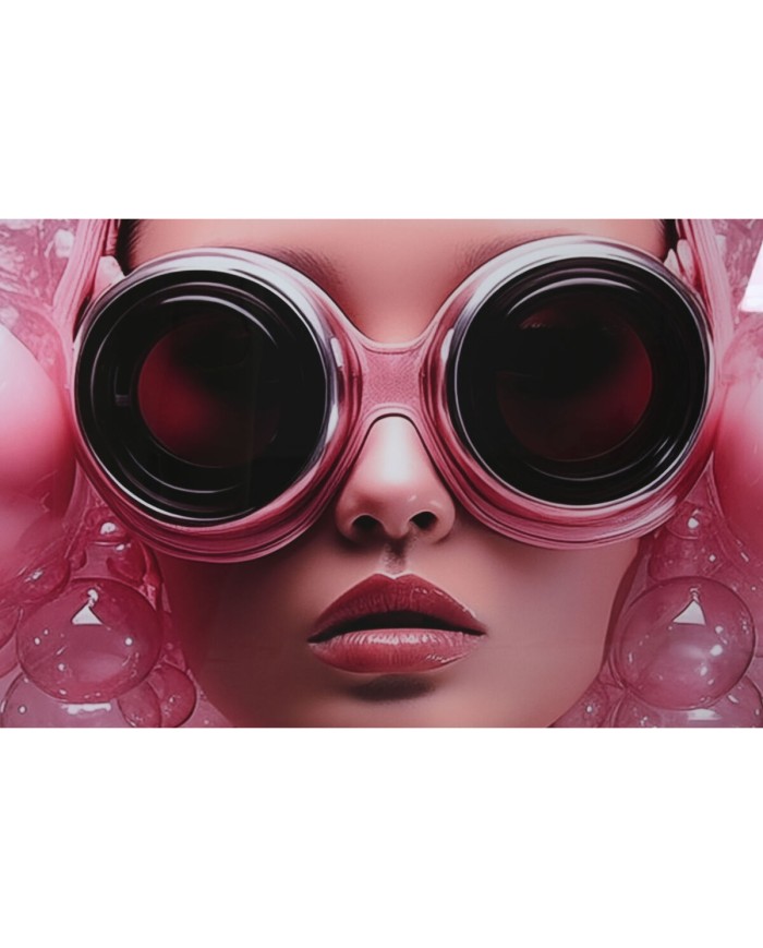 Quadro Home ESPRIT Rosa Stampato 120 x 4 x 120 cm