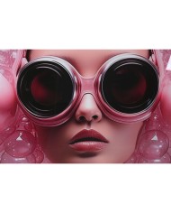 Quadro Home ESPRIT Rosa Stampato 120 x 4 x 120 cm