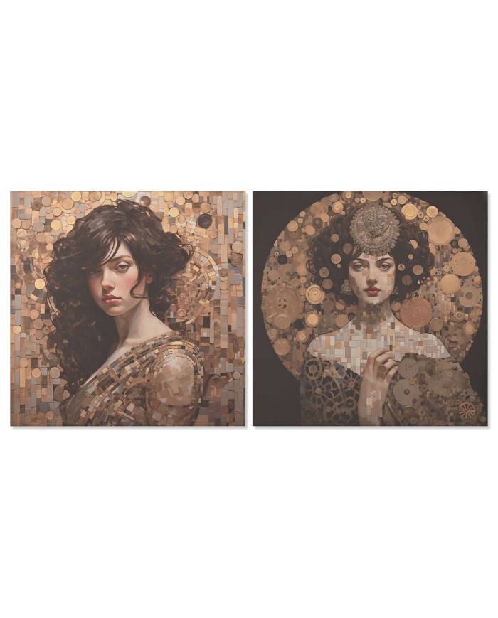 Quadro Home ESPRIT Stampato Moderno 120 x 3 x 120 cm (2 Unità) Quadro Home ESPRIT Stampato Moderno 120 x 3 x 120 cm (2 Unità)