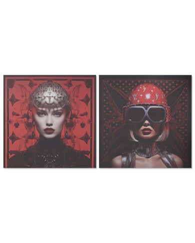 Quadro Home ESPRIT Stampato Moderno 120 x 3 x 120 cm (2 Unità)