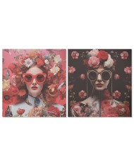 Quadro Home ESPRIT Stampato Moderno 120 x 3 x 120 cm (2 Unità)