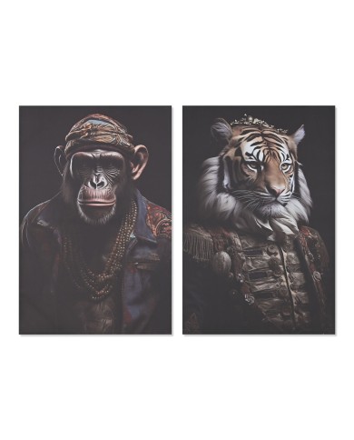 Quadro Home ESPRIT Stampato Moderno 80 x 3 x 120 cm (2 Unità)