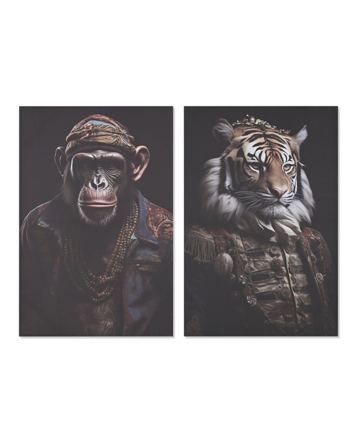 Quadro Home ESPRIT Stampato Moderno 80 x 3 x 120 cm (2 Unità)