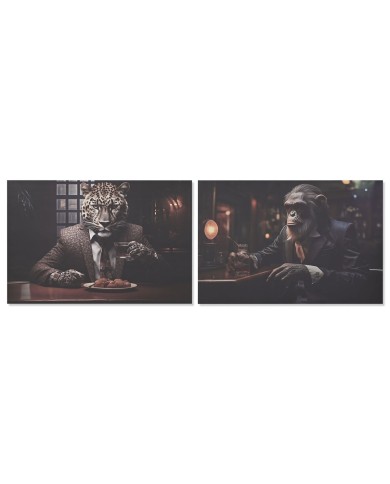 Quadro Home ESPRIT Stampato Moderno 120 x 3 x 80 cm (2 Unità)