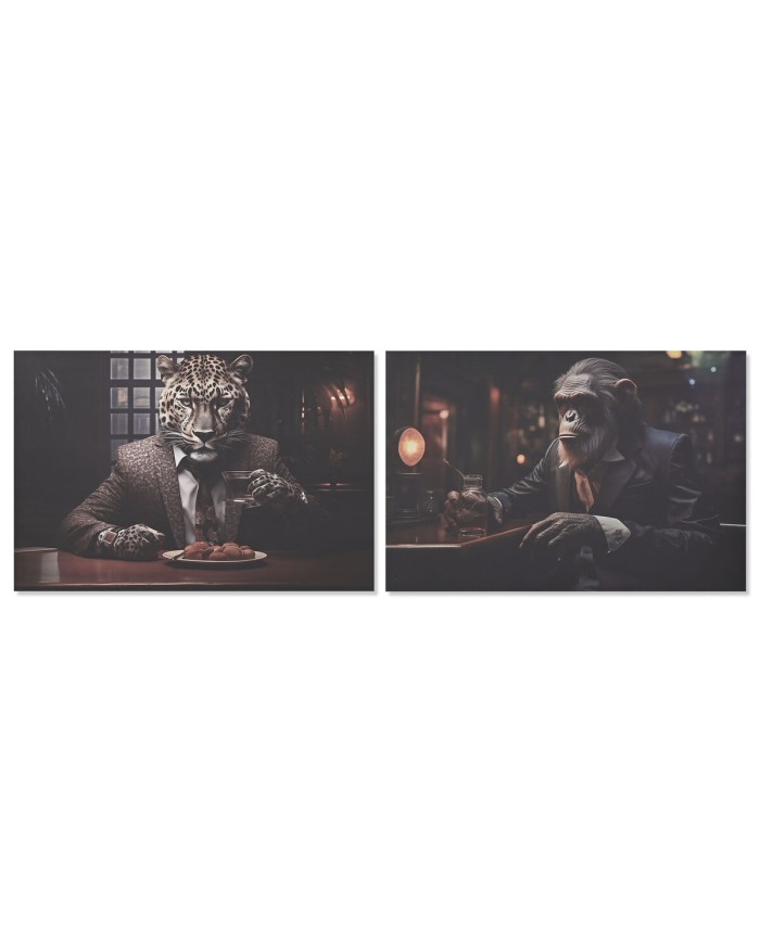 Quadro Home ESPRIT Stampato Moderno 120 x 3 x 80 cm (2 Unità)