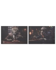 Quadro Home ESPRIT Stampato Moderno 120 x 3 x 80 cm (2 Unità)