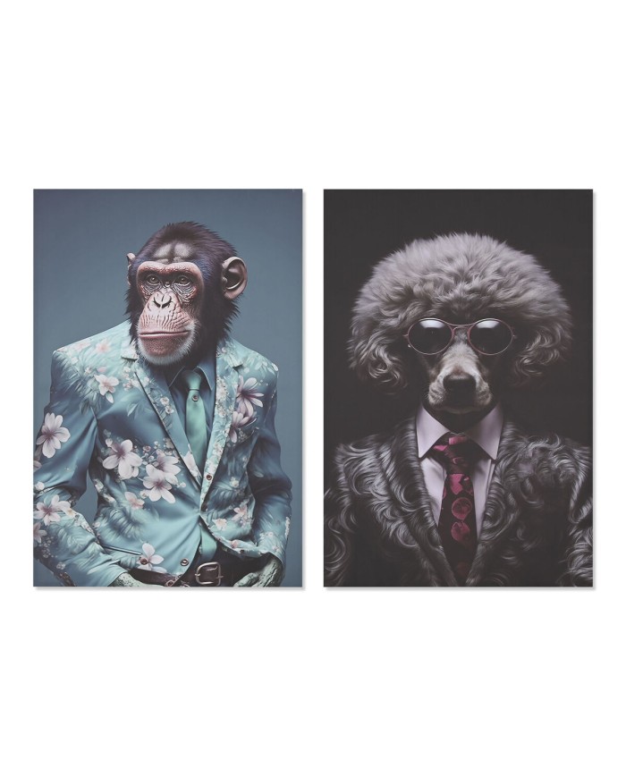 Quadro Home ESPRIT Stampato Moderno 80 x 3 x 120 cm (2 Unità)