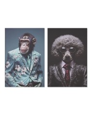 Quadro Home ESPRIT Stampato Moderno 120 x 3 x 80 cm (2 Unità)