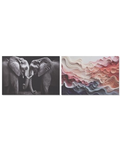 Quadro Home ESPRIT Stampato Moderno 120 x 3 x 80 cm (2 Unità)