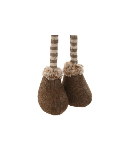Decorazione Natalizia Home ESPRIT Marrone Beige Gnomo 30 x 18 x 65 cm (2 Unità)