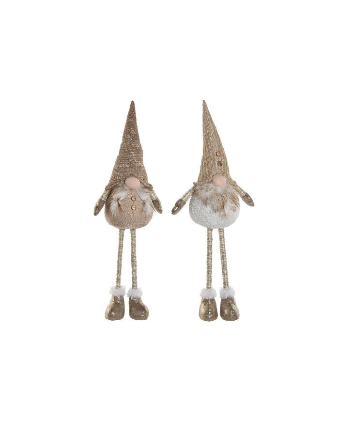 Decorazione Natalizia Home ESPRIT Bianco Beige Gnomo 30 x 20 x 58 cm (2 Unità)