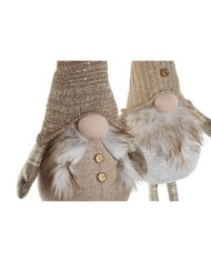 Decorazione Natalizia Home ESPRIT Bianco Beige Gnomo 30 x 20 x 58 cm (2 Unità)