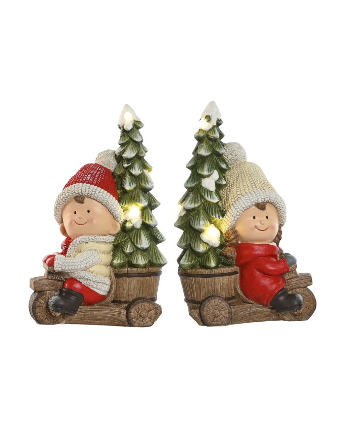 Decorazione Natalizia Home ESPRIT Rosso Verde 31,5 x 20 x 50 cm (2 Unità)