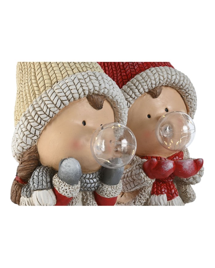 Decorazione Natalizia Home ESPRIT Bianco Rosso Beige 16,5 x 22 x 45 cm (2 Unità)