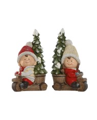 Decorazione Natalizia Home ESPRIT Rosso Verde 31,5 x 20 x 50 cm (2 Unità)