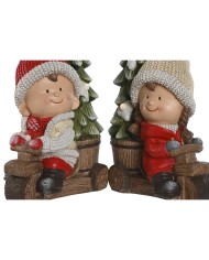 Decorazione Natalizia Home ESPRIT Rosso Verde 31,5 x 20 x 50 cm (2 Unità)