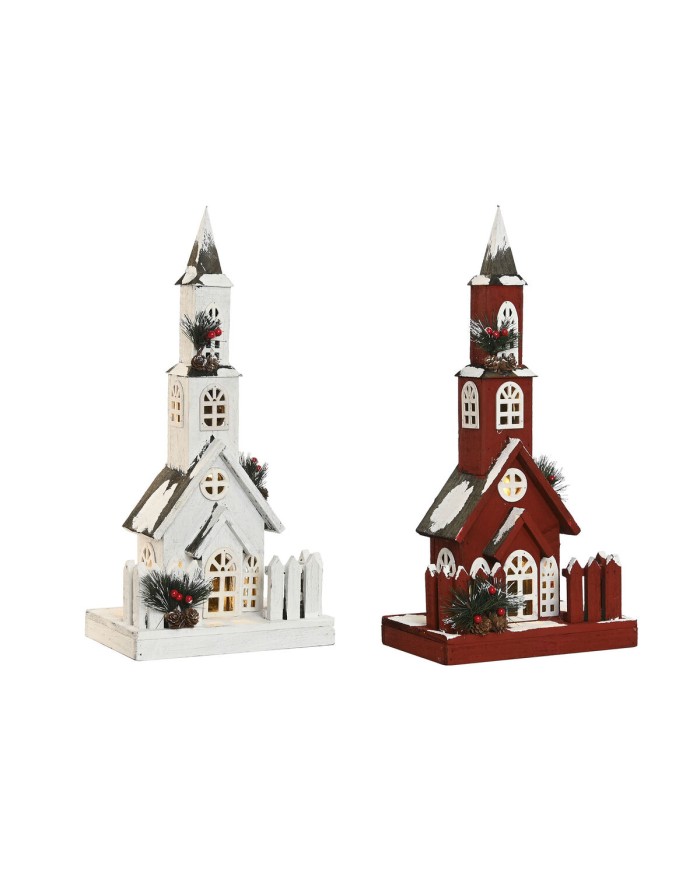 Decorazione Natalizia Home ESPRIT Bianco Rosso 27 x 18 x 56 cm (2 Unità) Decorazione Natalizia Home ESPRIT Bianco Rosso 27 x 18 x 56 cm (2 Unità)