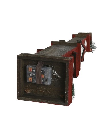 Decorazione Natalizia Home ESPRIT Bianco Rosso 16 x 14 x 63 cm (2 Unità)