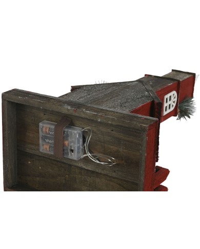 Decorazione Natalizia Home ESPRIT Bianco Rosso 27 x 18 x 56 cm (2 Unità)