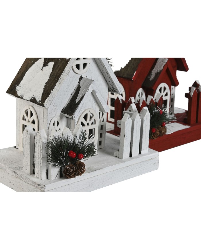 Decorazione Natalizia Home ESPRIT Bianco Rosso 27 x 18 x 56 cm (2 Unità) Decorazione Natalizia Home ESPRIT Bianco Rosso 27 x 18 x 56 cm (2 Unità)