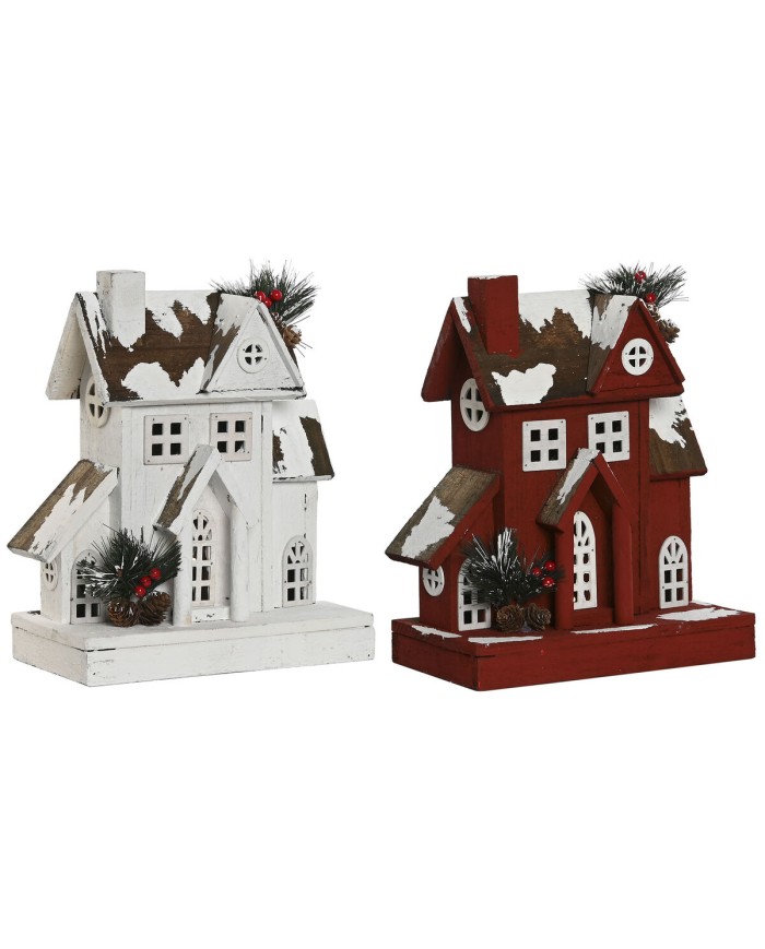 Decorazione Natalizia Home ESPRIT Bianco Rosso 26 x 14 x 32 cm (2 Unità) Decorazione Natalizia Home ESPRIT Bianco Rosso 26 x 14 x 32 cm (2 Unità)