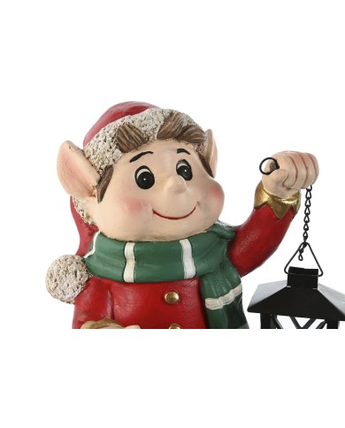 Decorazione Natalizia Home ESPRIT Bianco Nero Rosso Verde Elfo 26 x 26 x 42 cm