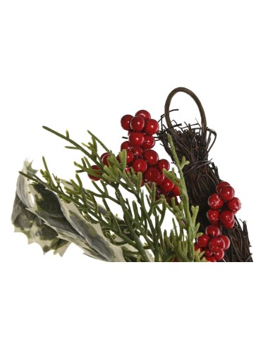 Ghirlanda di Natale Home ESPRIT Rosso Verde Polietilene 23 x 11,5 x 180 cm (2 Unità)